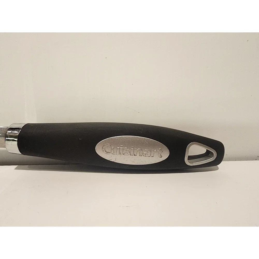 Cuisinart Stainless Steel Slotted Serving Spoon Black Handle Kitchen Utensil